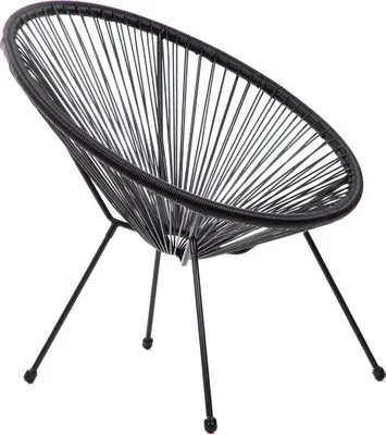 Produktbild von HOMLA ACAPULCO FIESTA křeslo s kulatým provazem technorattan černá 70x73x80 cm