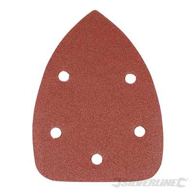 Produktbild von Silverline 598542 Selbstklebende Dreikant-Schleifblätter 140 mm, 10 St