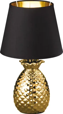 Produktbild von tischlampe Pineapple35 cm Keramik/Textil gold/schwarz