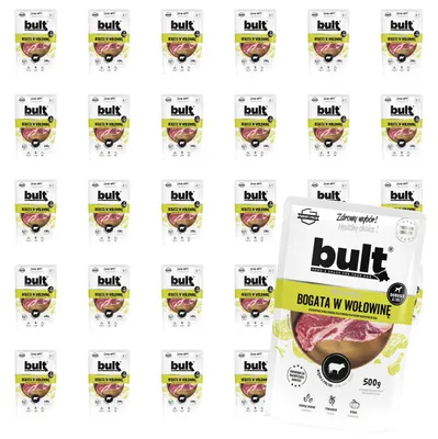 Produktbild von Bult | Feuchtigkeitsspendendes Futter für Hunde - 30x500g - 75% Tierische Zutaten - 40% Rind - Nassfutter