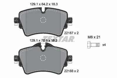 Obrázek produktu pro Brzdové Destičky Bmw Přední 2 1,5-2,0 D 14-