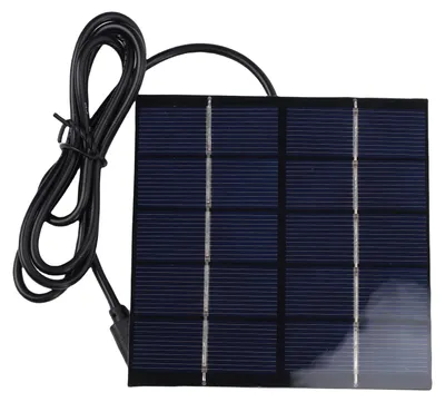 Obrázok produktu pre Solárny nabíjací panel, 1,5 W, 5 V, konektor typu C, vodotesný, pre telefóny, polykryštalický kremík, prenosný pre mobilné zariadenia