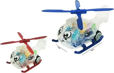 Image de hélicoptère transparent 15cm avec lumière
