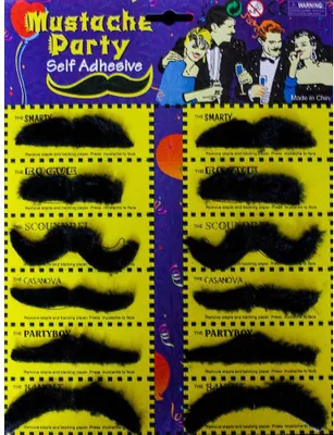Produktbild von Oblique Unique 12x falscher Bart Kunstbart klebe Bart Party Fasching Karneval