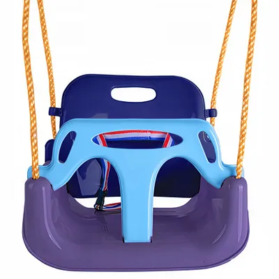 Produktbild von KRUMAD Kinderschaukel Indoor & Outdoor 3-in-1 Baby Schaukel Verstellbare Seile 110-210 cm Belastbar bis 35 kg Kleinkind Schaukel Blau