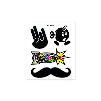 Produktbild von Sticker Bomb Hand Bombe Schnurrbart 10x12cm