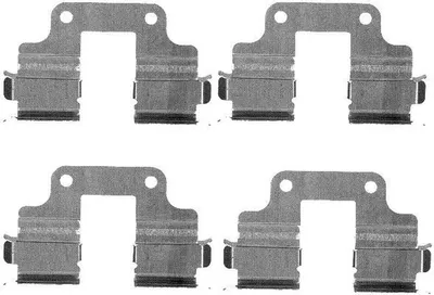 Produktbild von HELLA 8DZ 355 203-361 Zubehörsatz Scheibenbremsbelag Hinten für HYUNDAI ix35 (LM, EL, ELH) für KIA SPORTAGE (SL) für VOLVO V70 III (135)