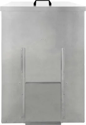 Obrázek produktu pro Kbelík na uhlí, zásobník na uhlí, zásobník, kontejner na uhlí 150 kg, 300 l, pozinkovaná ocel, zvýšený podstavec, výztužná tyč, odrazová deska, vodotěsný, odolný proti korozi a hlodavcům, posuvné dveře, odklápěcí víko, lopata