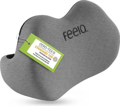 Produktbild von feela.® Ergonomisches Rückenkissen für Bürostuhl | Lendenkissen als Stuhlkissen für Zuhause, Büro oder Rückenstütze im Home-Office (Dunkelgrau)