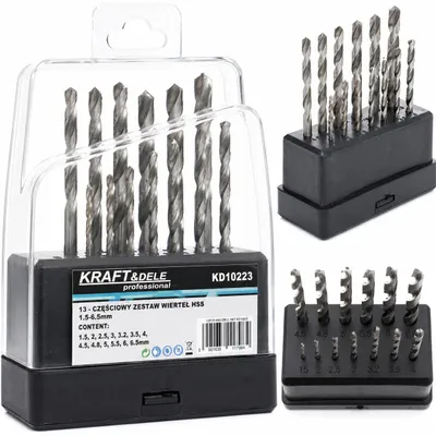 Obrázok produktu pre Kraft&Dele KD10223 Vrtáky do kovu a dreva 13ks, Obrázok generovaný UI