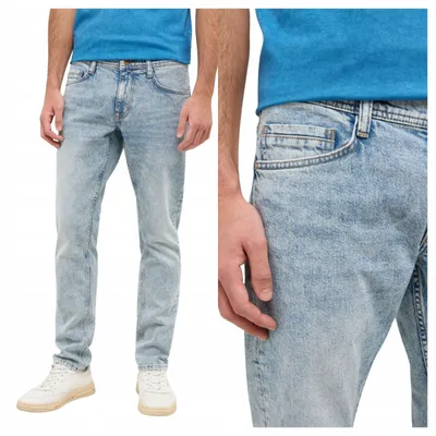 Produktbild von Mustang | Oregon Slim Herrenjeans, blauer Denim, W30 L32