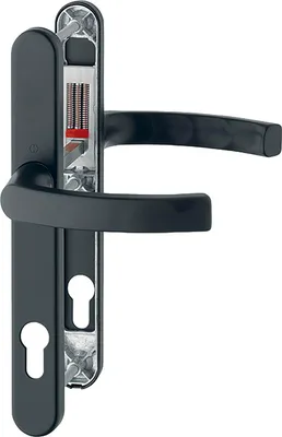 Produktbild von HOPPE Aluminium-Schmalschild-Türgriff-Garnitur für Profiltüren  Liège  GRT-SST-LL/F9714M/8/PZ-92/72-82 - 11670861