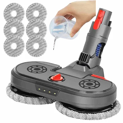 Image de Brosse à eau électrique + réservoir pour aspirateurs Dyson V15, V11, V10, V8 et V7 (6 patins)