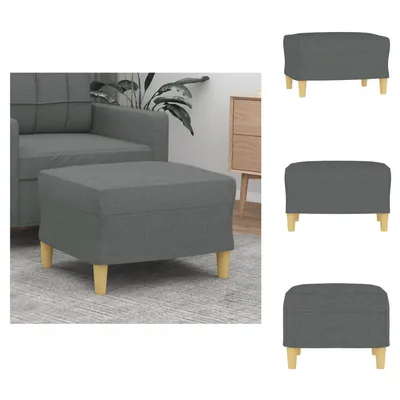 Obrázek produktu pro vidaXL Taburet na nohy tmavě šedý 60x50x41 cm látka - Čalouněný taburet