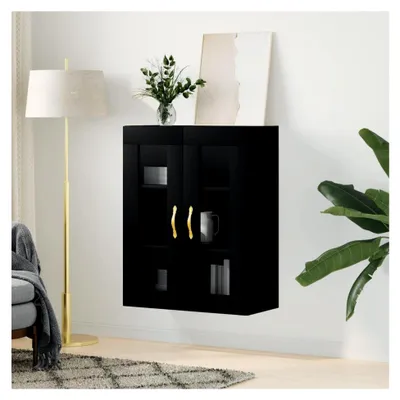 Produktbild von Hängeschrank für Badezimmer, Hängeschrank, Schwarz, 69,5 x 34 x 90 cm