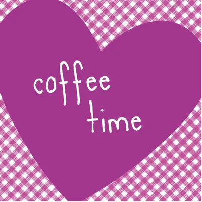 Immagine prodotto di Artebene, tovaglioli 25x25, motivo cuore, collezione "Coffee Time", colore blu