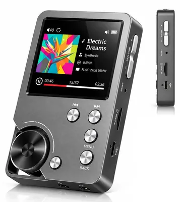 Produktbild von HiFi MP3 Player 64GB, DSD256 Musikplayer mit DSP und DAC, High-Resolution Audio, 25 Std. Wiedergabe, erweiterbar bis 128GB