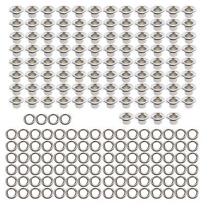 100 Metallösen 4,5 mm für DIY-Projekte, Schuhe, Kleidung, Taschen