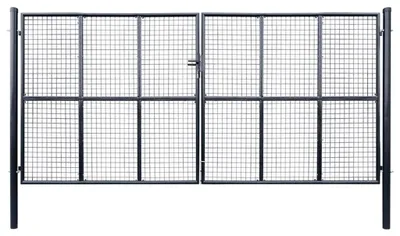 Immagine prodotto di Porta per giardino - Recinzione per giardino - Varchi per giardino - Porta per giardino - Pannelli in rete metallica - 400 x 175 cm - Acciaio zincato