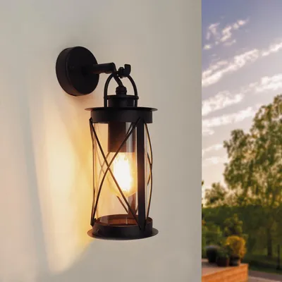 Produktbild von Ledvion Wandleuchte IP44 15W E27 schwarz dimmbar