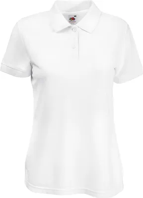 Produktbild von Fruit of the Loom 63-212-0 | Lady-Fit 65/35 Damen Poloshirt - Farbe: White - Größe: XXL