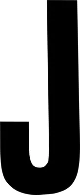 Produktbild von Klebebuchstabe "J" schwarz 100 mm