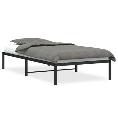 Produktbild von vidaXL Bettgestell Metall Schwarz 100x200 cm