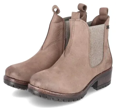 Productafbeelding van LAZAMANI dames Chelsea boots, model LIA, beige leer, maat: 41