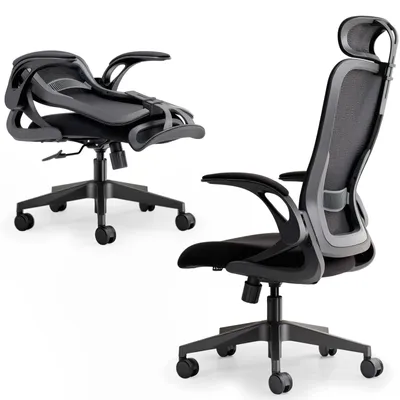 Klappbarer ergonomischer Bürostuhl mit Mesh, verstellbar