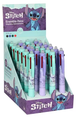 Zdjęcie produktu dla Display Długopis Stitch pastel 4-kolorowy wymazywalny 24 sztuki