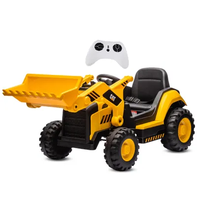 Obrázek produktu pro Posuvné auto Posuvné vozidlo Dětské auto elektrické auto s elektrickým pohonem Bagr MP3 CAT žlutý Sun Baby