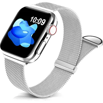 Obrázek produktu pro Náhradní řemínek kompatibilní s řemínky Apple Watch 41 mm, 40 mm a 38 mm pro ženy a muže, dvojitý magnetický, nastavitelný řemínek