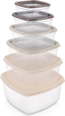 Immagine prodotto di Set di contenitori ermetici per alimenti, 6 pezzi, varie dimensioni