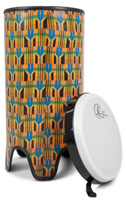 Tubadora 12" x 24" mit Kente-Doek-Bezug, Nesting Drums