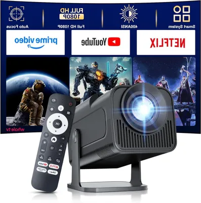 Obrázek produktu pro Mini projektor – Chytrý projektor – Domácí kino – Automatická korekce zkreslení – Full HD 1080p – Černý