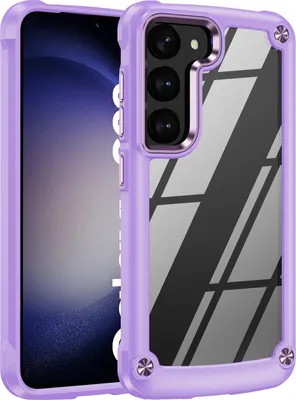 Produktbild von Samsung S23 Hülle, Hybrid Transparente PC Robust TPU Bumper Stoßfest Schutzhülle für Samsung Galaxy S23 Lila