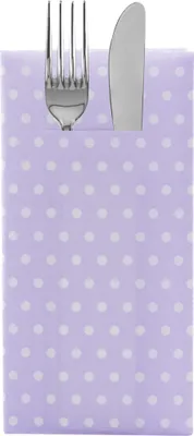 Produktbild von Sovie HOME Besteckserviette Iris in Lila aus Linclass® Airlaid 40 x 40 cm, 1/8 Falz, 12 Stück - Punkte