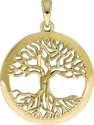Produktbild von V Anhänger 925/- Sterling Silber 3,0cm gelb 025240131V