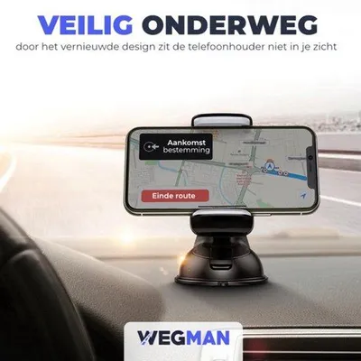 Productafbeelding van Telefoonhouder Auto Zuignap, Voorruit en Dashboard