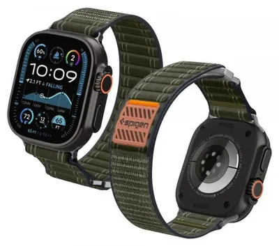 Obrázok produktu pre Spigen WBF0, Skupina, Smartwatch, Zelená, Apple, Apple Watch (44/45mm), Apple Watch 10/11 (46mm), Apple Watch Ultra (49mm), Nylon