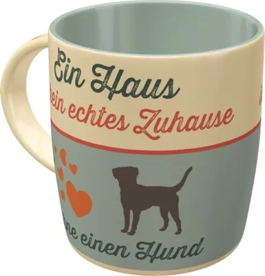 Produktbild von Nostalgic-Art - Kaffeetasse - PfotenSchild - Ein Haus ist kein echtes Zuhause