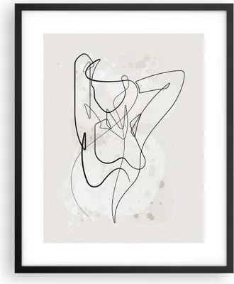 Produktbild von Gerahmtes Poster - Schwarzer Rahmen - Linie Frau Linie - 40x50 cm - Wand Bild - Wanddeko - Wandbilder - Kunstposter - Wandposter - Bilderrahmen - Bilder - Kunstdruck - Wanddekoration - P2BPA40x50-5119