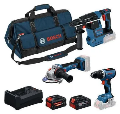 Produktbild von Werkzeug Combo Kit: GSR 18V-65, GBH 18V-26, GWS 18V-11, Akkus GBA 18V 5,0 Ah, 1x EXBA 18V 5,5Ah, Ladegerät GAL 12V/18V