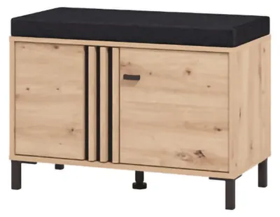 Produktbild von Eingangsmöbel Dmora, 80x40x52h cm, Eiche Braun, ein Regal