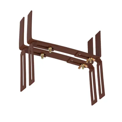 Produktbild von BigDean 2 Stück Blumenkastenhalter braun Standard H-Form Kasten Halter Balkonkastenhalter