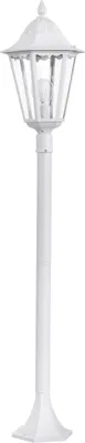 Produktbild von EGLO Außen-Stehlampe Navedo, 1 flammige Außenleuchte, Stehleuchte aus Aluguss und Glas, Farbe: Weiß, Fassung: E27, H: 120 cm, IP44