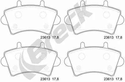 Produktbild von BRECK Bremsbeläge Satz Vorne Bremsklötze für RENAULT MASTER II Kasten (FD) 23613 00 703 00