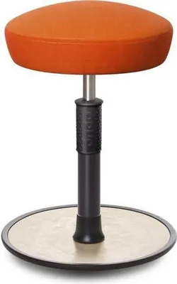 Produktbild von Sitz- Stehhocker Free Regular Hutsitz kvadrat Remix Orange schwarz /creme.
