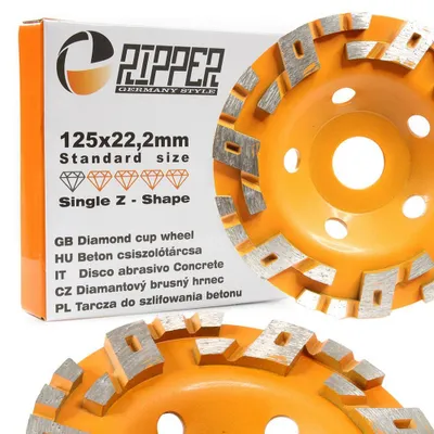 Obrázek produktu pro RIPPER Kotouč brusný diamantový na beton 125 mm, 22,2 mm SINGLE-Z M90905