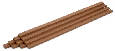 Produktbild von 10er-Set Holzleisten - Mahagoni gehobelt - 8 x 25 x 500 mm
